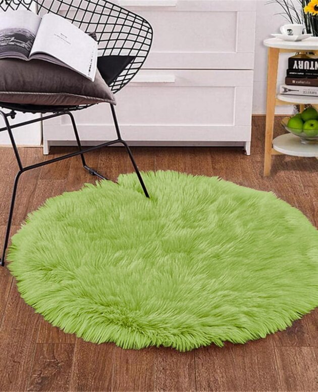 Goolela Green Circle Area Rugs for Bedroom Living Room 4ft Fluffy
